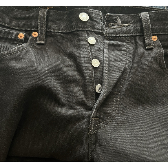 Levis 501 Jeans Men's 30 x 31 Dark Denim Wash Button Fly Straight Leg LOT/2 - Picture 5 of 16